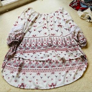 Cato plus high low blouse